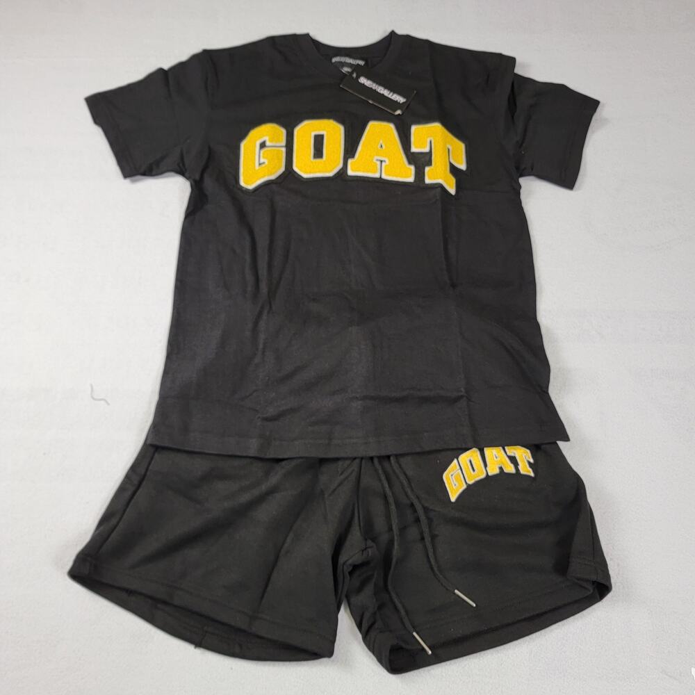 Sneak Gallery GOAT T-Shirt & Shorts Set Size Small Black NWT